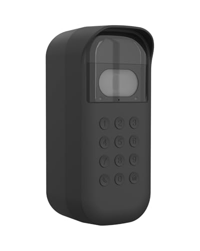 Holicfun Silikonabdeckung für myQ Smart Garagentor-Video-Tastatur, nur kompatibel mit rechtwinkliger 20°-Montagehalterung, Schwarz von Holicfun