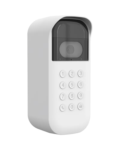 Holicfun Silikonabdeckung für myQ Smart Garagentor-Video-Tastatur, nur kompatibel mit rechtwinkliger 20°-Montagehalterung, Weiß von Holicfun