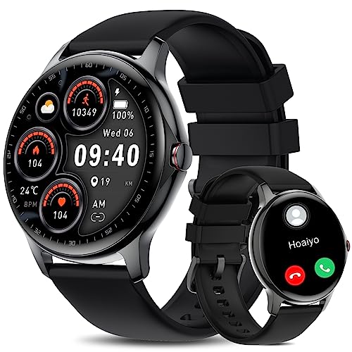 Holiday Smartwatch Damen Herren mit Bluetooth Anrufe, 1,32" Touchscreen, IP68 Wasserdicht Fitnessuhr mit Herzfrequenzmonitor Schlafmonitor Schrittzähler, Sportuhr für iOS Android (51black) von Holiday