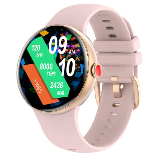 Holiday Smartwatch for Women Men, 1.3” Full Touch Screen Heart Rate/Sleep Monitor/Pedometer, IP68 Waterproof Fitness Watch for Android iOS Phone (13Pink) von Holiday