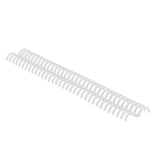 Kammbindung Wirbelsäule Kunststoff geteilte lose Blattringe abnehmbar 10pcs 12 mm Durchmesser 34 Lochbindungsschleife für die Erstellung von Notizbuchdateien für Schülerdokumente (White) von Holigie