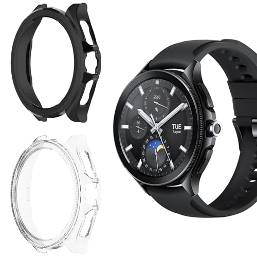 Holilo 2 Stück Hülle Mit Kompatibles für Xiaomi Watch 2 Pro Rundum Schutzhülle, Vollständige Abdeckung Schutzhülle Ultradünne Kratzfest Schutz Case Cover von Holilo