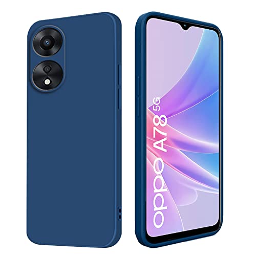 Holilo Hülle für Oppo A78 5G, 【Kamera Schutz】 Silikon Handyhülle Anti - Kratzer Dünn Schutzhülle Rundumschutz Stoßfest Cover - Blau von Holilo