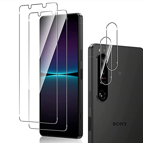 Holilo für Sony Xperia 1 IV 5G für Schutzfolie und Kamera Schutzfolie,[2+2 Stück] 9H Härte Anti-Kratzen Anti-Blasenfrei Panzerfolie TPU Schutzfolie Displayschutzfolie von Holilo