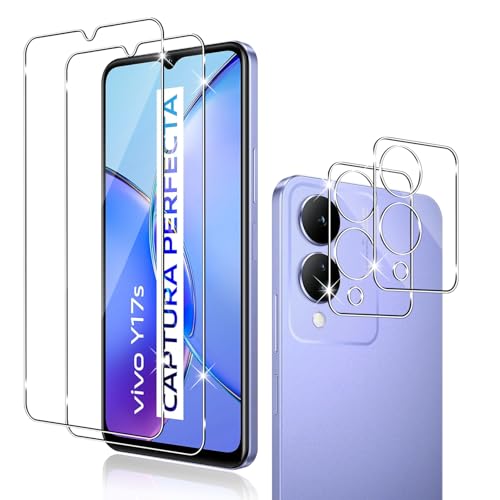Holilo für VIVO Y17S für Panzerglas Schutzfolie und Kamera Schutzfolie [2+2 Stück], Anti-Kratzen 9H Härte Anti-Blasenfrei Panzerfolie Schutzfolie Displayschutzfolie von Holilo
