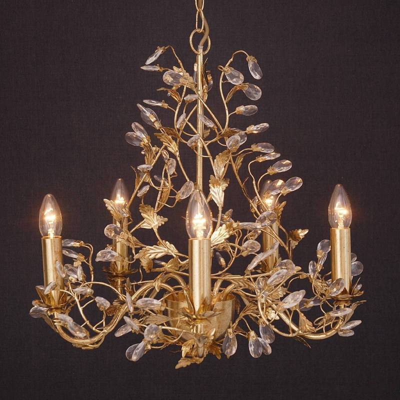 Kronleuchter Buono 5-flammig gold von Holländer