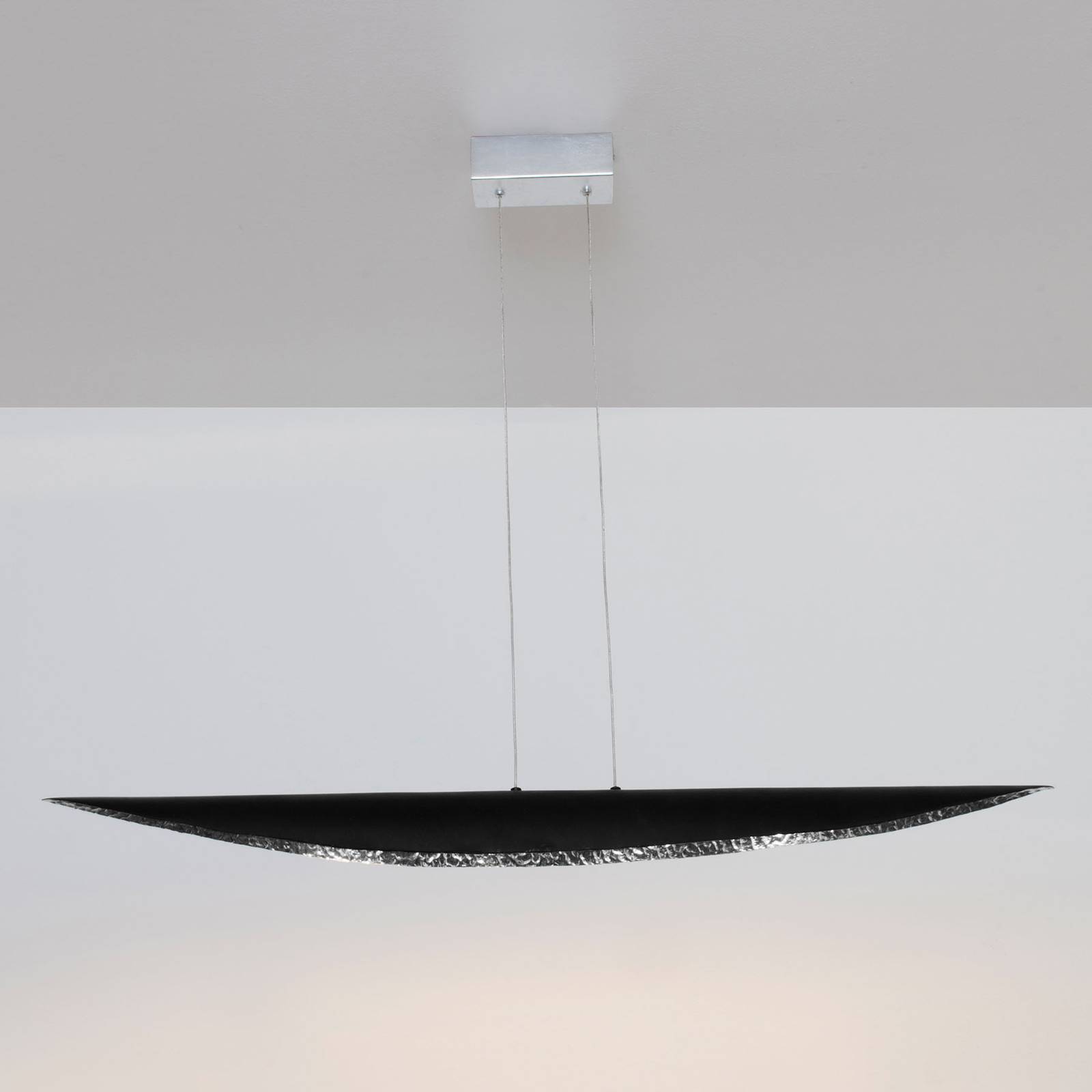 LED-Hängeleuchte Chiasso, schwarz/silber von Holländer