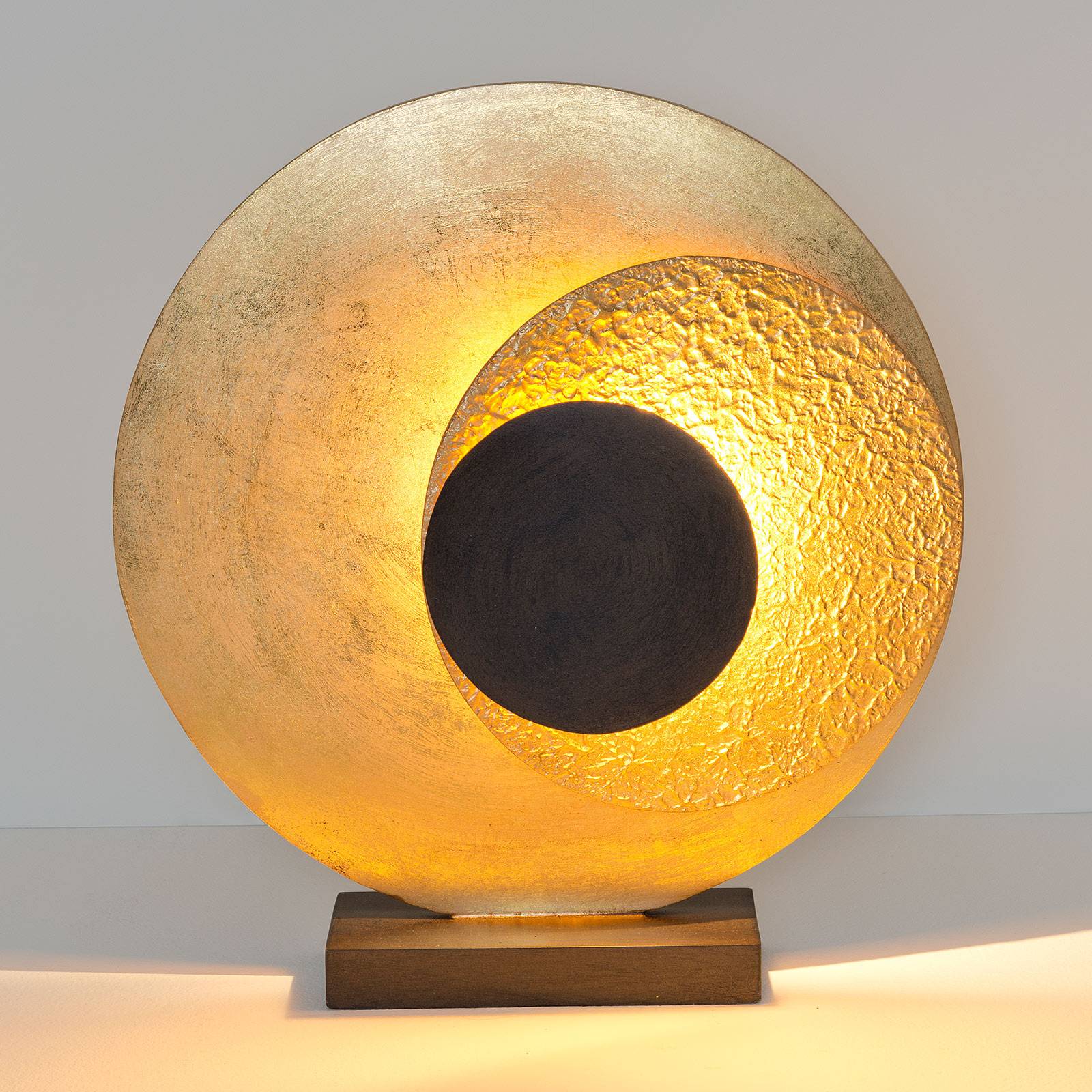 LED-Tischleuchte La Bocca, Höhe 43 cm, gold-braun von Holländer