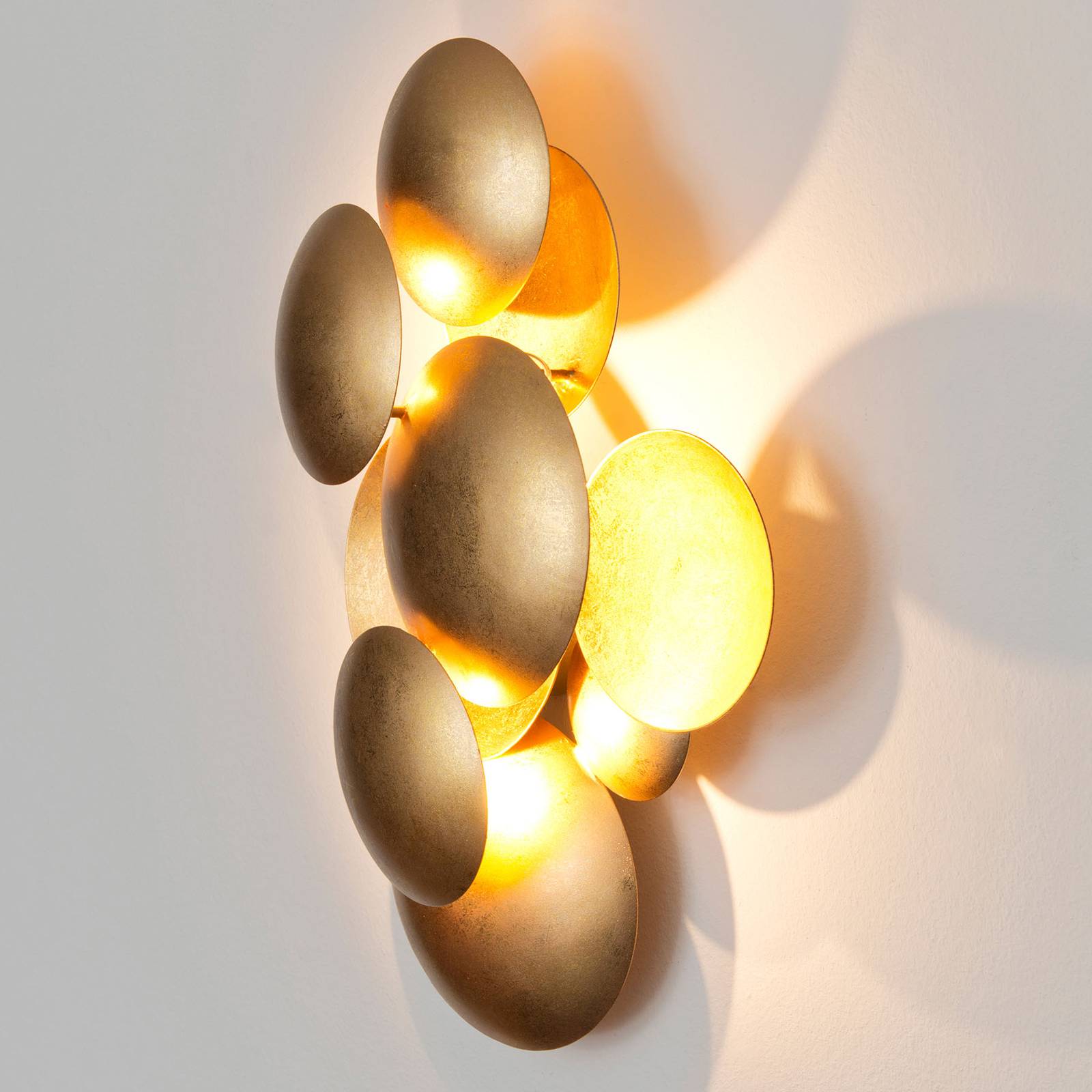 LED-Wandleuchte Bolladaria, dreiflammig, gold von Holländer