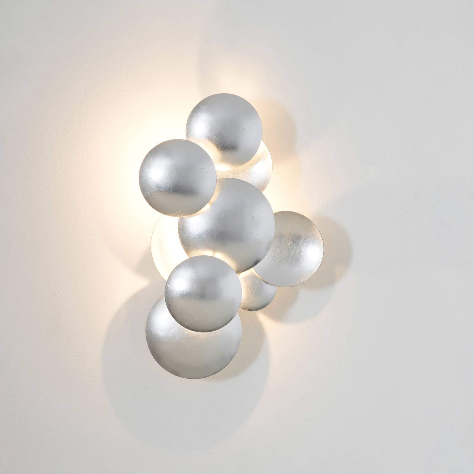 LED-Wandleuchte Bolladaria, dreiflammig, silber LED-Wandleuchte Bolladaria, dreiflammig, silber von Holländer