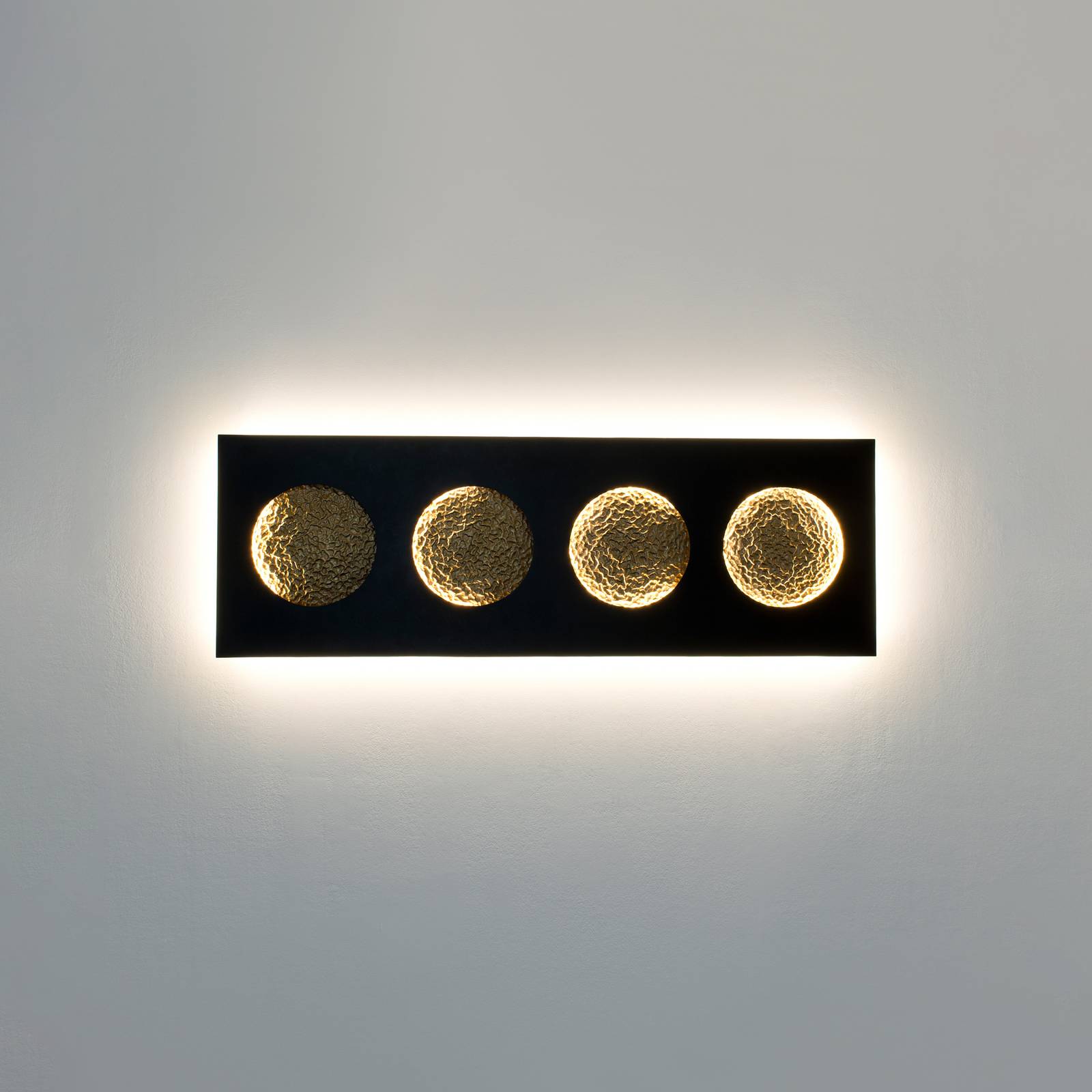 LED-Wandleuchte Fasi Della Luna, schwarz/gold LED-Wandleuchte Fasi Della Luna, schwarz/gold von Holländer