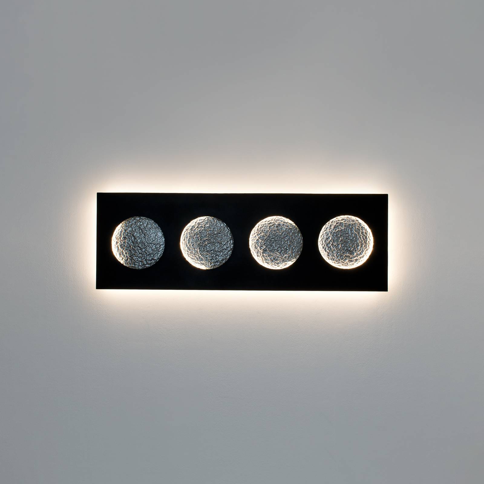LED-Wandleuchte Fasi Della Luna, schwarz/silber LED-Wandleuchte Fasi Della Luna, schwarz/silber von Holländer