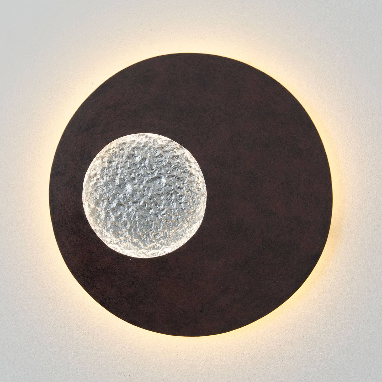LED-Wandleuchte Luina, Ø 40 cm, innen silber LED-Wandleuchte Luina, Ø 40 cm, innen silber von Holländer
