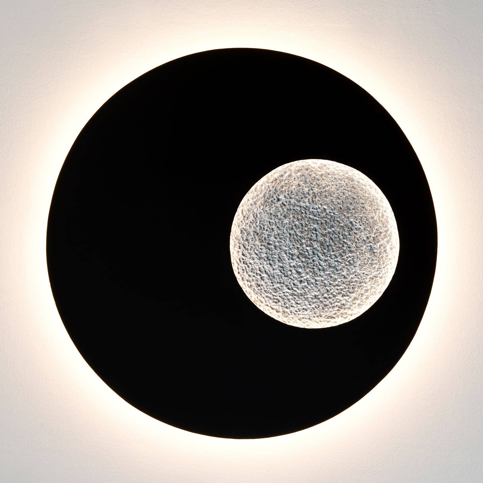 LED-Wandleuchte Luina, Ø 80 cm, innen silber LED-Wandleuchte Luina, Ø 80 cm, innen silber von Holländer