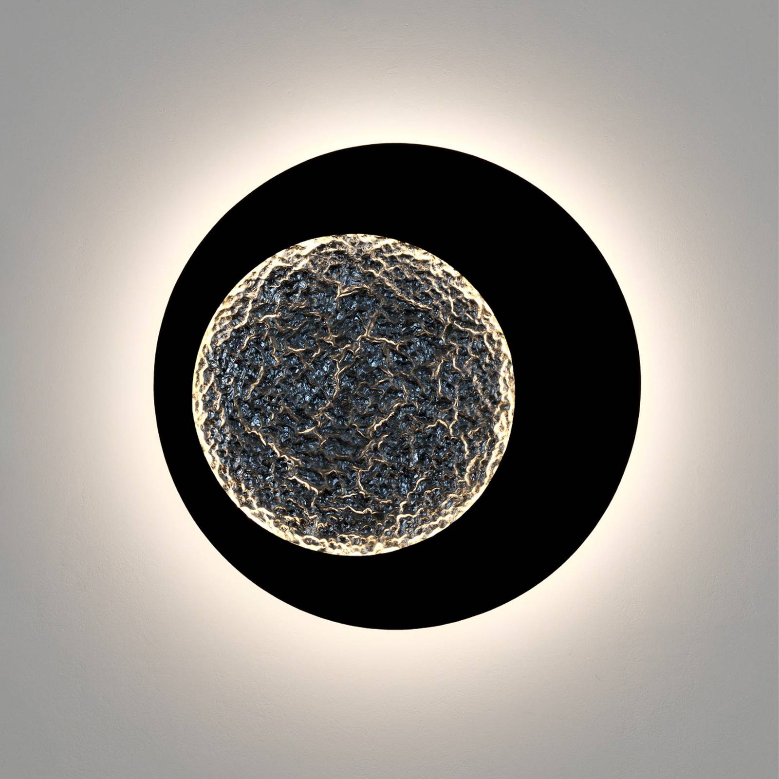 LED-Wandleuchte Plenilunio, braun-schwarz/silber, 60 cm LED-Wandleuchte Plenilunio, braun-schwarz/silber, 60 cm von Holländer