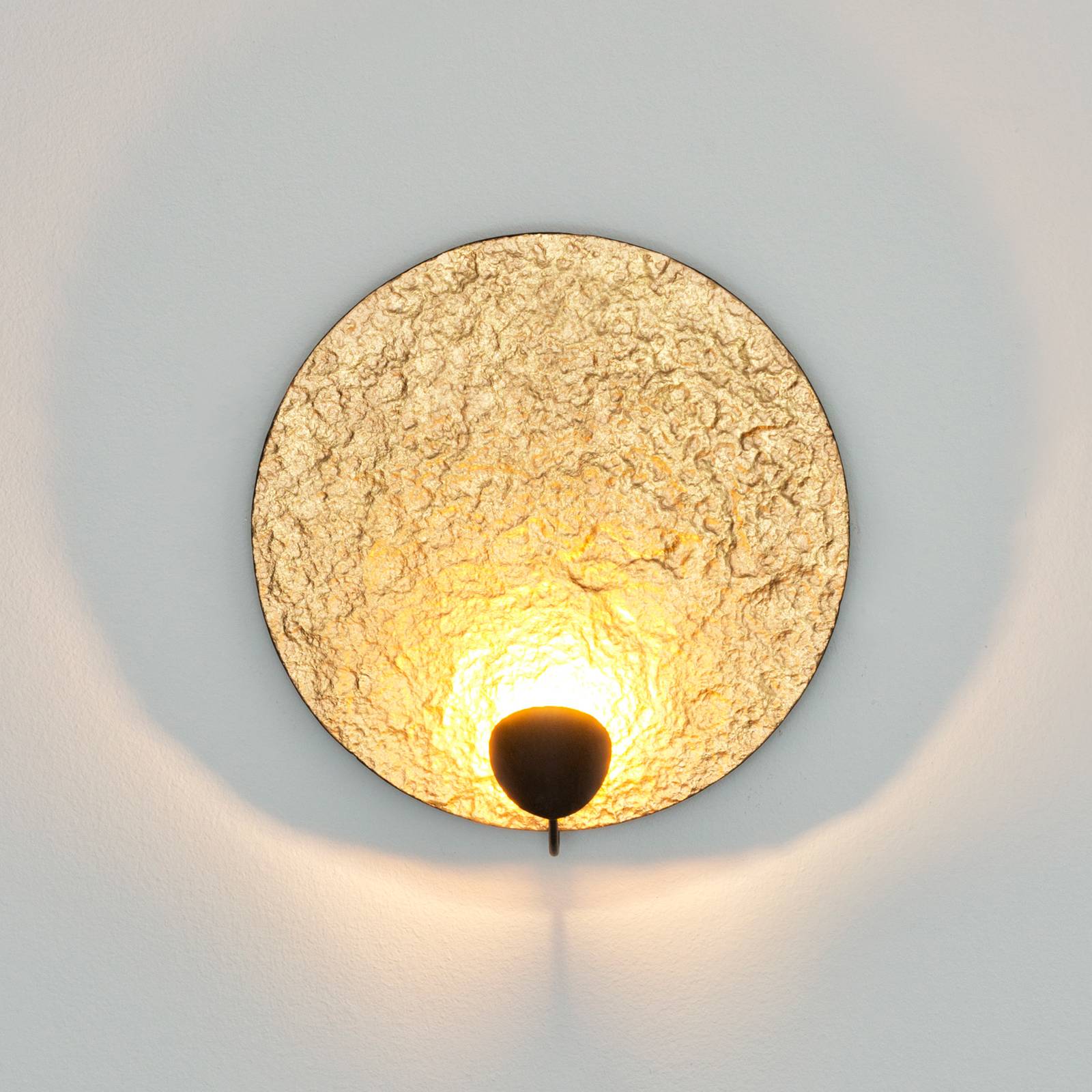 LED-Wandleuchte Traversa, gold glänzend, Ø 35 cm von Holländer