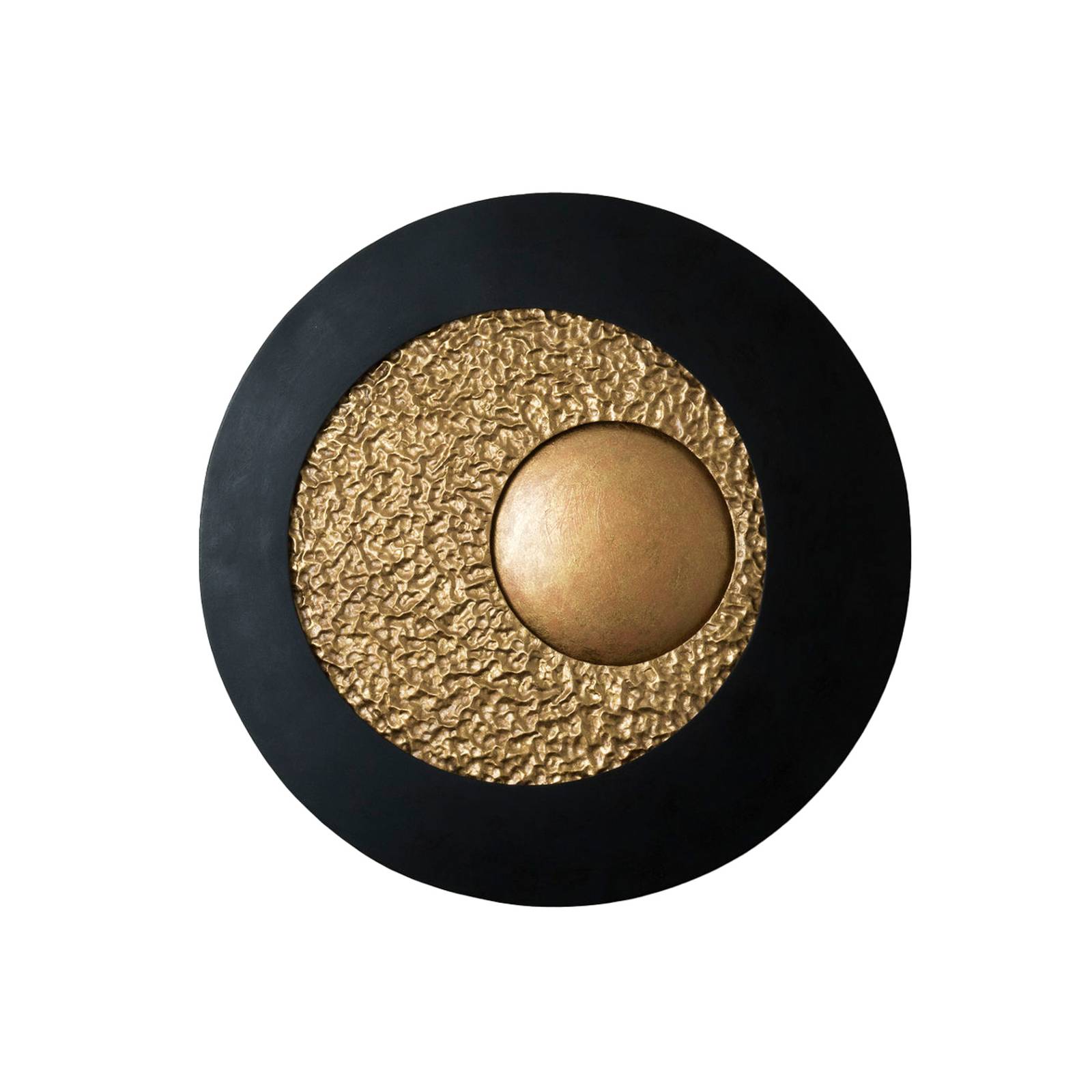 LED-Wandleuchte Urano, braun-schwarz/gold, Ø 60 cm, Eisen LED-Wandleuchte Urano, braun-schwarz/gold, Ø 60 cm, Eisen von Holländer