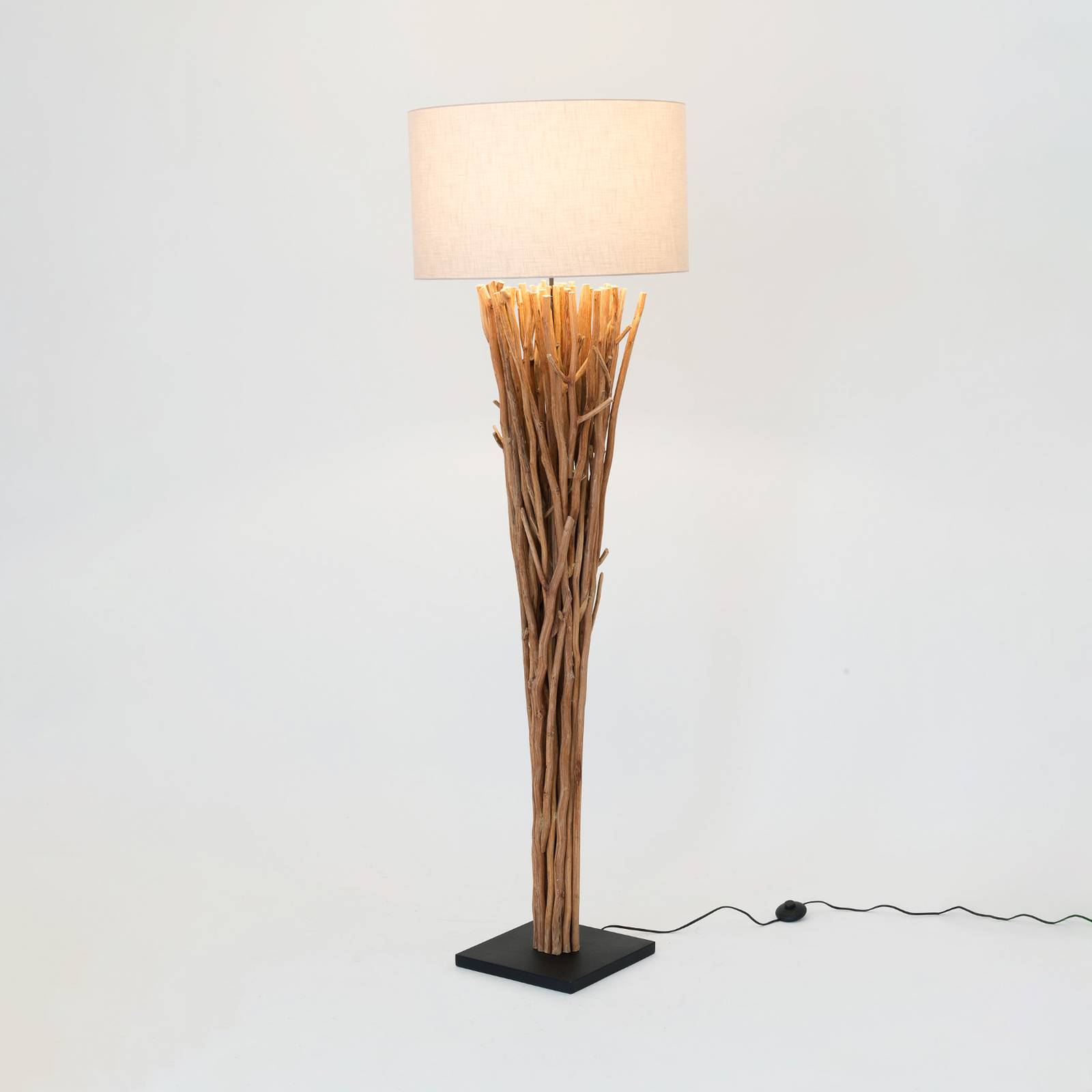 Stehleuchte Palmaria, holzfarben/beige, Höhe 177 cm, Holz Stehleuchte Palmaria, holzfarben/beige, Höhe 177 cm, Holz von Holländer