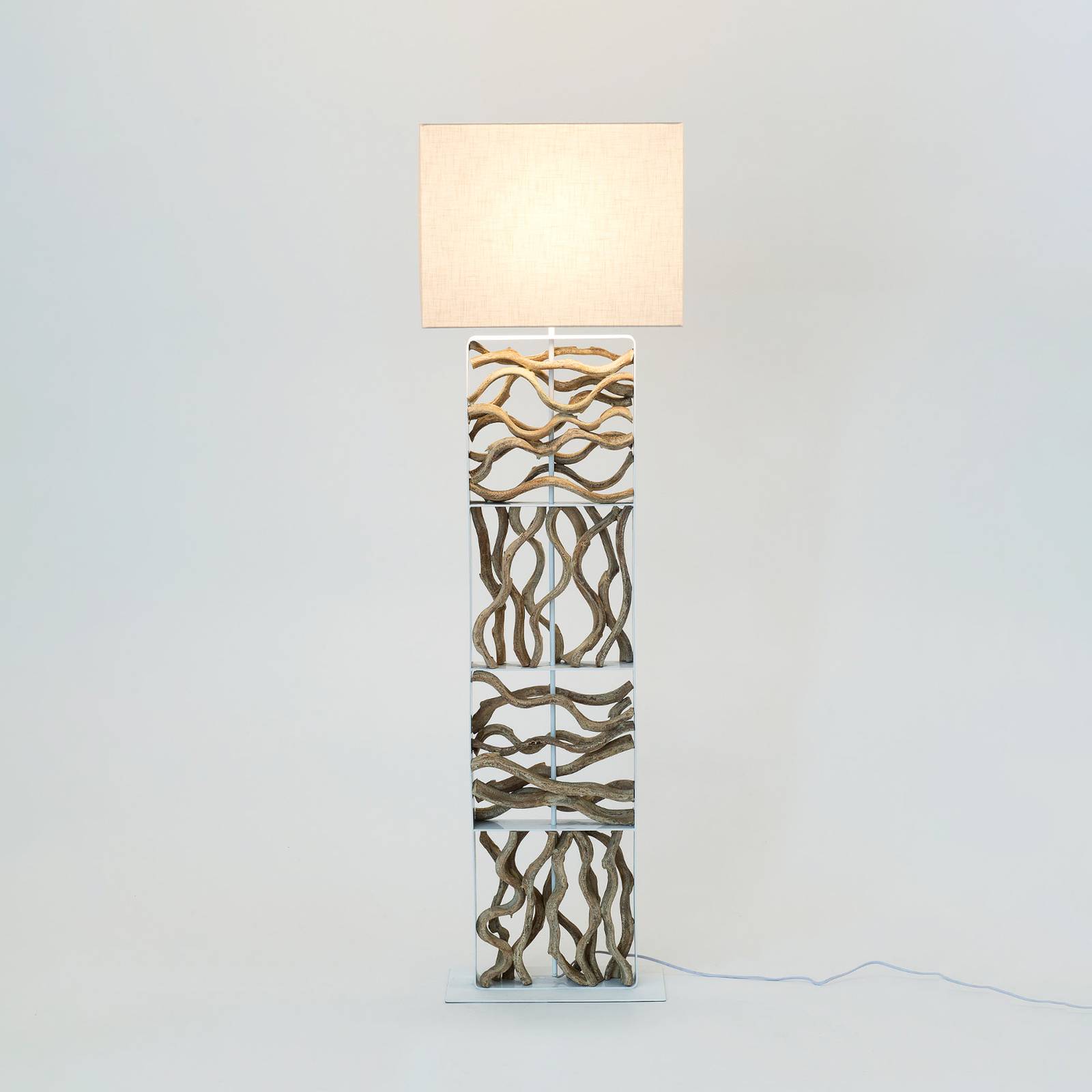 Stehleuchte Tremiti, holzfarben/beige, Höhe 160 cm, Holz Stehleuchte Tremiti, holzfarben/beige, Höhe 160 cm, Holz von Holländer