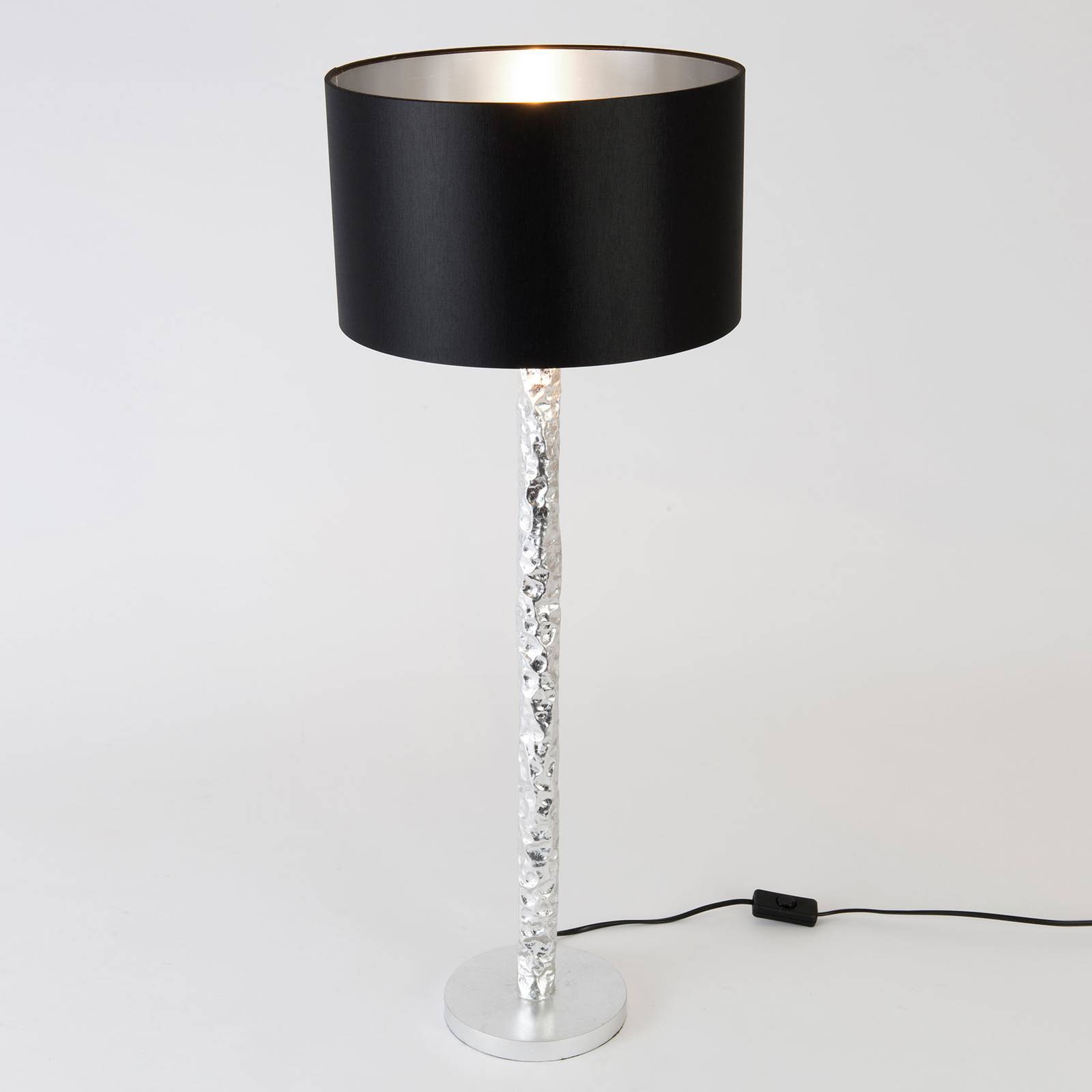 Tischlampe Cancelliere Rotonda schwarz/silber 79cm von Holländer