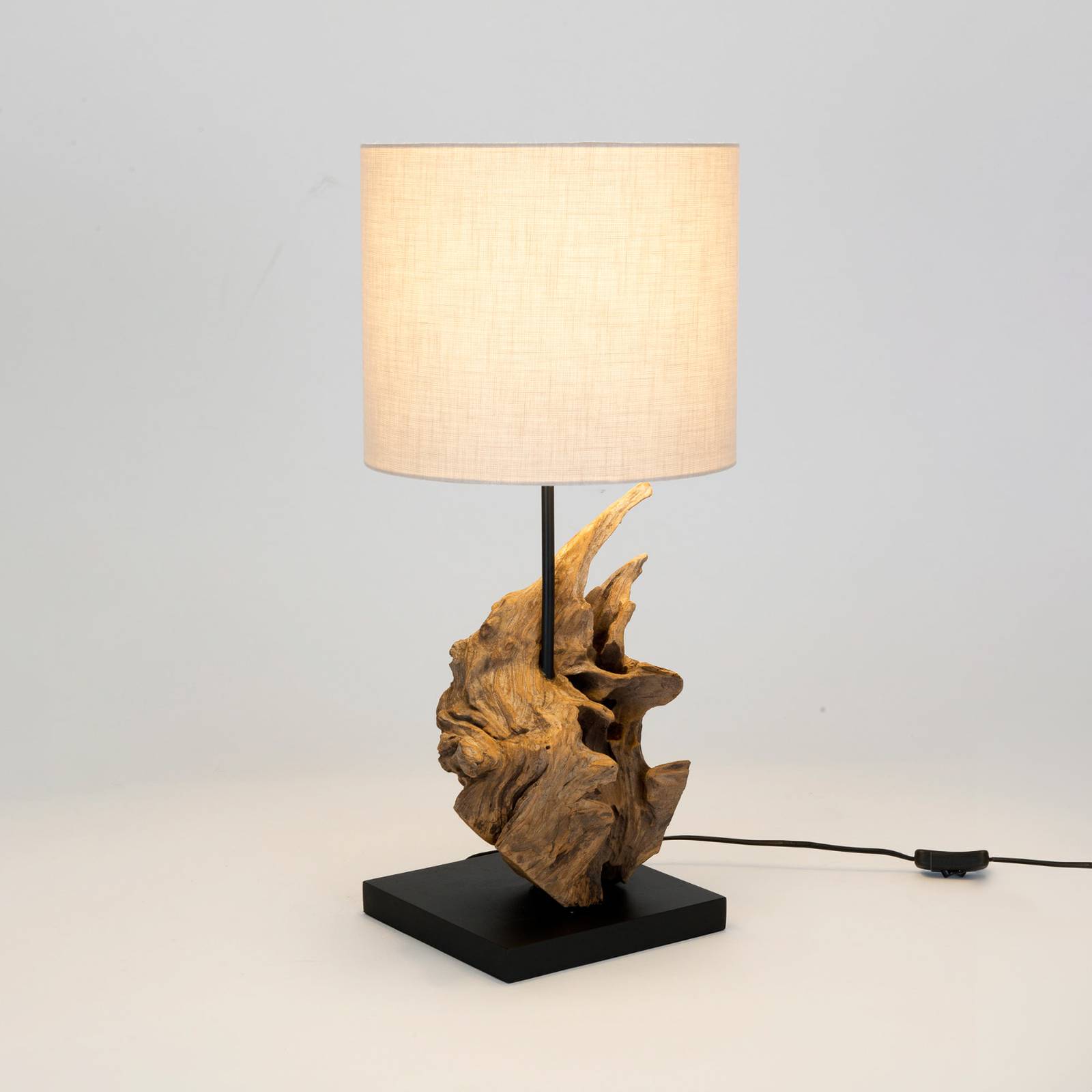 Tischleuchte Filicudi, beige/holzfarben, Höhe 60 cm, Leinen Tischleuchte Filicudi, beige/holzfarben, Höhe 60 cm, Leinen von Holländer