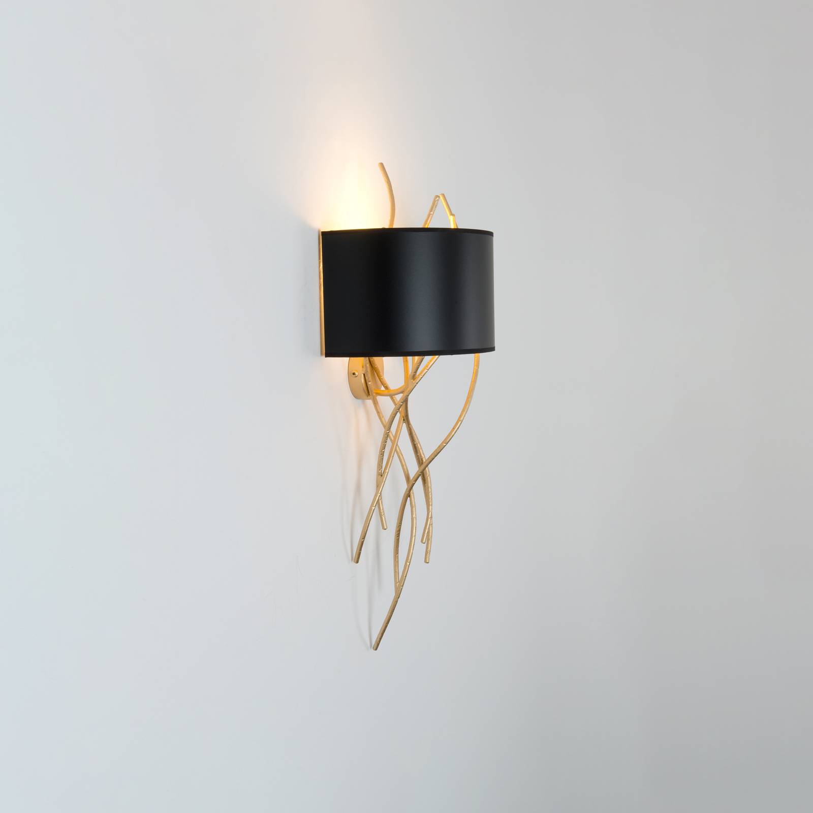 Wandleuchte Elba Corto einflammig schwarz/gold Wandleuchte Elba Corto einflammig schwarz/gold von Holländer
