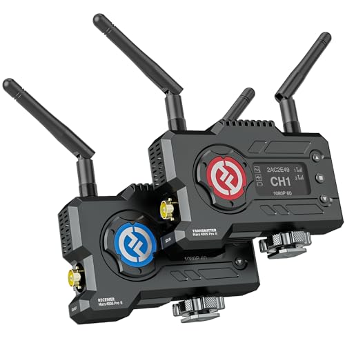 Hollyland Mars 400S PRO II Video Funkstrecke mit SDI & HDMI, 0.07s Latenz, 150m Reichweite, 4 APP Überwachung, 1080p 12Mbps 5G Wireless Übertragungssystem für Live Streaming, Videografie, Filmmachen von HollyView
