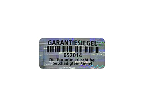 500 Garantiesiegel Hologramm Etiketten Garantie Siegel Sicherheits Aufkleber 32x15mm von Holomarks