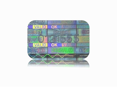 5000 Holomarks Hologramm Etiketten mit Seriennummern, Garantie Siegel Aufkleber 16x10mm von Holomarks
