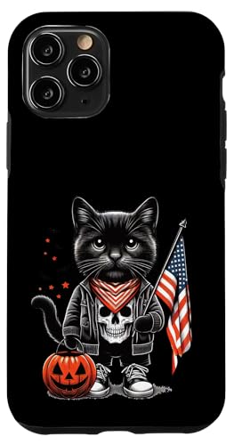 Amerikanische Flagge, patriotische gruselige Halloween-Katze, Unisex, Erwachsene Hülle für iPhone 11 Pro Amerikanische Flagge, patriotische gruselige Halloween-Katze, Unisex, Erwachsene Hülle für iPhone 11 Pro von Holy Meow Kitty Cats Apparel.USA