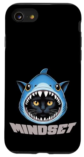 Cute Mindset Cat Shark Fierce Motivierend Kitty Cat Unisex Hülle für iPhone SE (2020) / 7 / 8 von Holy Meow Kitty Cats Apparel.USA
