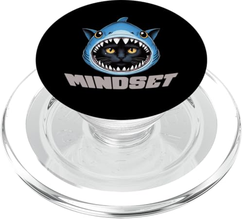 Cute Mindset Cat Shark Fierce Motivierend Kitty Cat Unisex PopSockets PopGrip für MagSafe Cute Mindset Cat Shark Fierce Motivierend Kitty Cat Unisex PopSockets PopGrip für MagSafe von Holy Meow Kitty Cats Apparel.USA