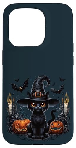 Hexenkatze Halloween - Cute Kitty Gruselige schwarze Katze Mütter Väter Hülle für iPhone 15 Pro Hexenkatze Halloween - Cute Kitty Gruselige schwarze Katze Mütter Väter Hülle für iPhone 15 Pro von Holy Meow Kitty Cats Apparel.USA
