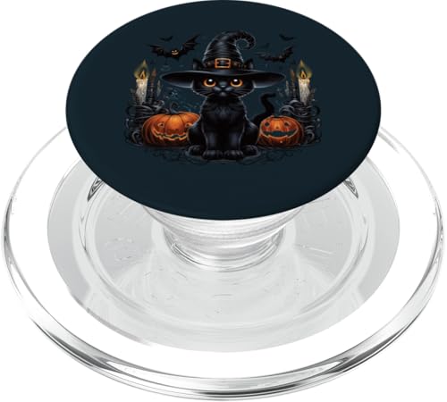 Hexenkatze Halloween - Cute Kitty Gruselige schwarze Katze Mütter Väter PopSockets PopGrip für MagSafe Hexenkatze Halloween - Cute Kitty Gruselige schwarze Katze Mütter Väter PopSockets PopGrip für MagSafe von Holy Meow Kitty Cats Apparel.USA
