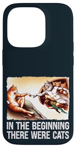 In the Beginning Cats Creation Painting Parodie Katze Mütter Väter Hülle für iPhone 14 Pro In the Beginning Cats Creation Painting Parodie Katze Mütter Väter Hülle für iPhone 14 Pro von Holy Meow Kitty Cats Apparel.USA