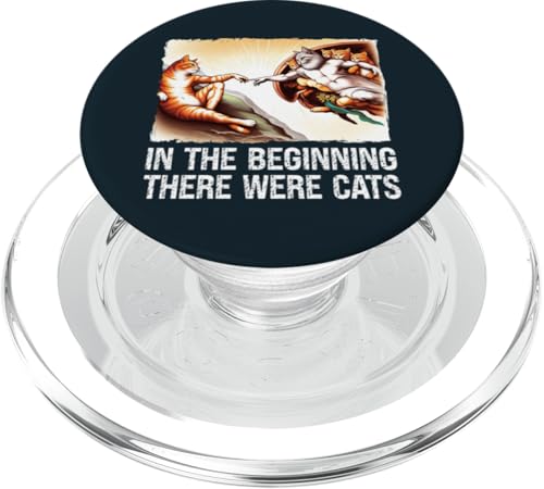 In the Beginning Cats Creation Painting Parodie Katze Mütter Väter PopSockets PopGrip für MagSafe In the Beginning Cats Creation Painting Parodie Katze Mütter Väter PopSockets PopGrip für MagSafe von Holy Meow Kitty Cats Apparel.USA