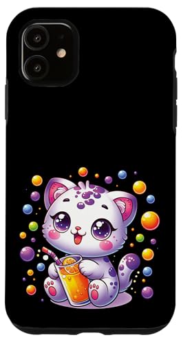Kawaii Boba Cat — Süßes Bubble Tea Kitty Cat Anime-Liebhaber Hülle für iPhone 11 Kawaii Boba Cat — Süßes Bubble Tea Kitty Cat Anime-Liebhaber Hülle für iPhone 11 von Holy Meow Kitty Cats Apparel.USA