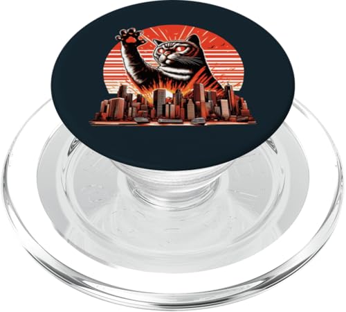 Monster Kaiju Catzilla For Kitty Cat Mom Cat Vads Pet Lovers PopSockets PopGrip für MagSafe Monster Kaiju Catzilla For Kitty Cat Mom Cat Vads Pet Lovers PopSockets PopGrip für MagSafe von Holy Meow Kitty Cats Apparel.USA