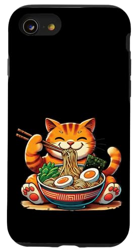 Niedliche Anime Katze Ramen Japanische Lustige Kawaii Katze Anime Geschenke Hülle für iPhone SE (2020) / 7 / 8 von Holy Meow Kitty Cats Apparel.USA