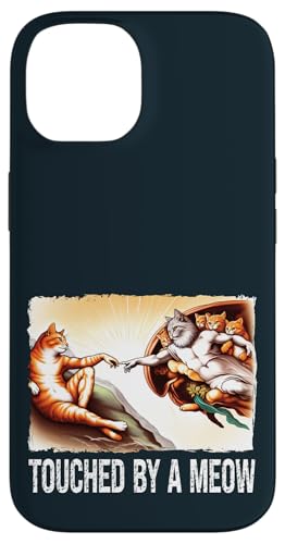 Touched By Meow Cats Creation Painting Parodie Katze Mütter Väter Hülle für iPhone 14 Touched By Meow Cats Creation Painting Parodie Katze Mütter Väter Hülle für iPhone 14 von Holy Meow Kitty Cats Apparel.USA