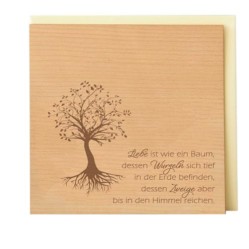 Holzgrusskarten Original Baum des Lebens von Holzgrusskarten.at