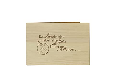 Holzgrusskarten Original Spruchkarte - 100% handmade in Österreich, aus Zirbenholz gefertigte Geschenkkarte, Grußkarte, Klappkarte, Postkarte von Holzgrusskarten.at