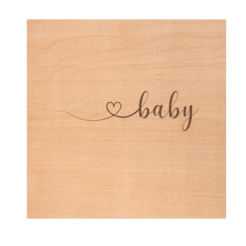 Original Holzgrusskarte - Geburtskarte für besondere Glückwünsche zur Geburt, Motiv " baby", Geburtsbillet, Glückwunschkarte, Postkarte, Geschenkkarte für Eltern von Holzgrusskarten.at