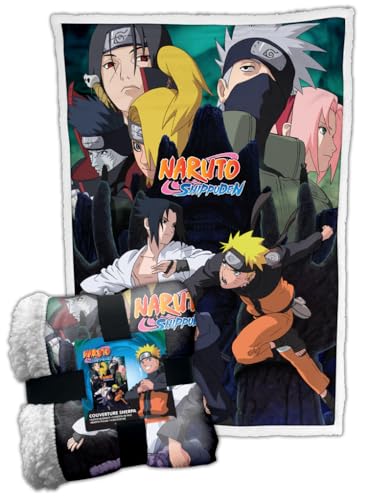 HOMADICT PLAID SHERPA 100X150 CM NARUTO VS SASUKE BATTLE von Homadict