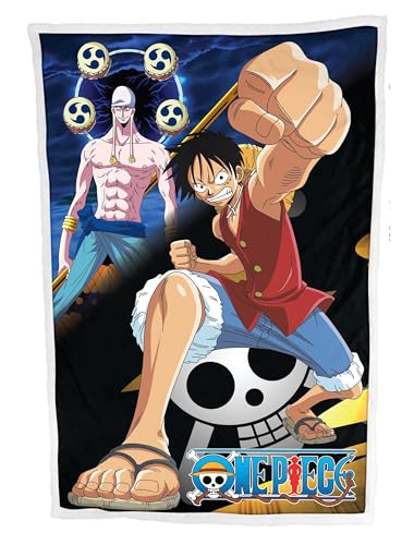 HOMADICT PLAID SHERPA 100X150 CM ONE PIECE LUFFY & ENER ATTACK von Homadict