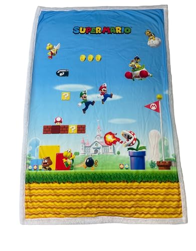 HOMADICT Plaid Sherpa 100X150 cm SUPER Mario Platform Game HOMADICT Plaid Sherpa 100X150 cm SUPER Mario Platform Game von HÔMADICT