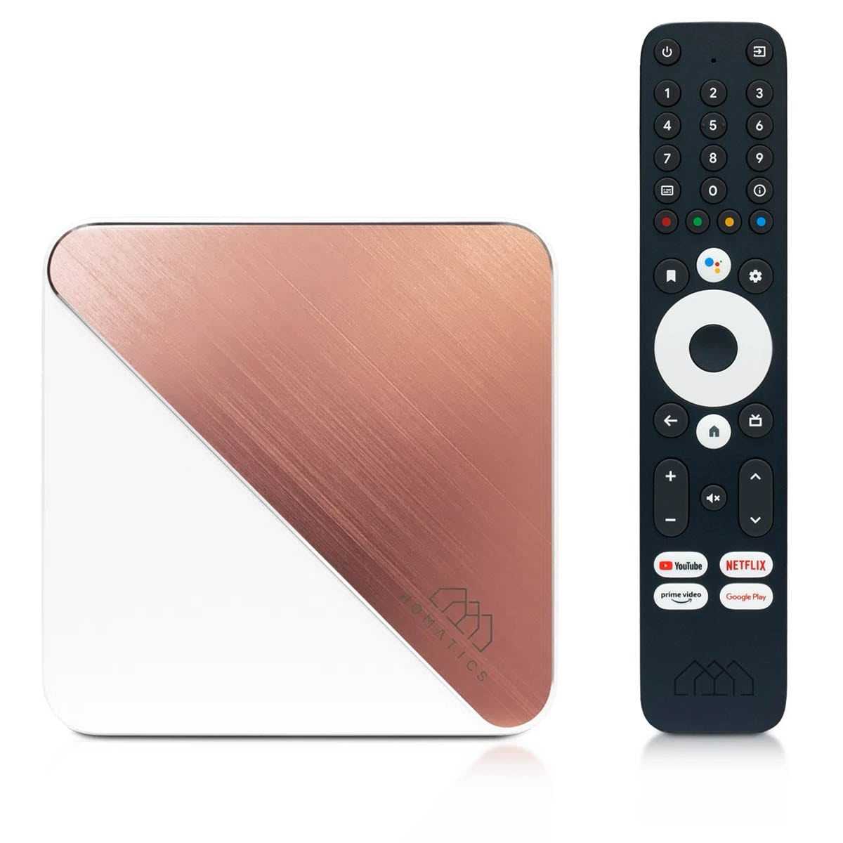Homatics Box R 4K Plus Android TV Mediaplayer mit BIG Sprachfernbedienung Schwarz (UHD HDR WiFi) von Homatics