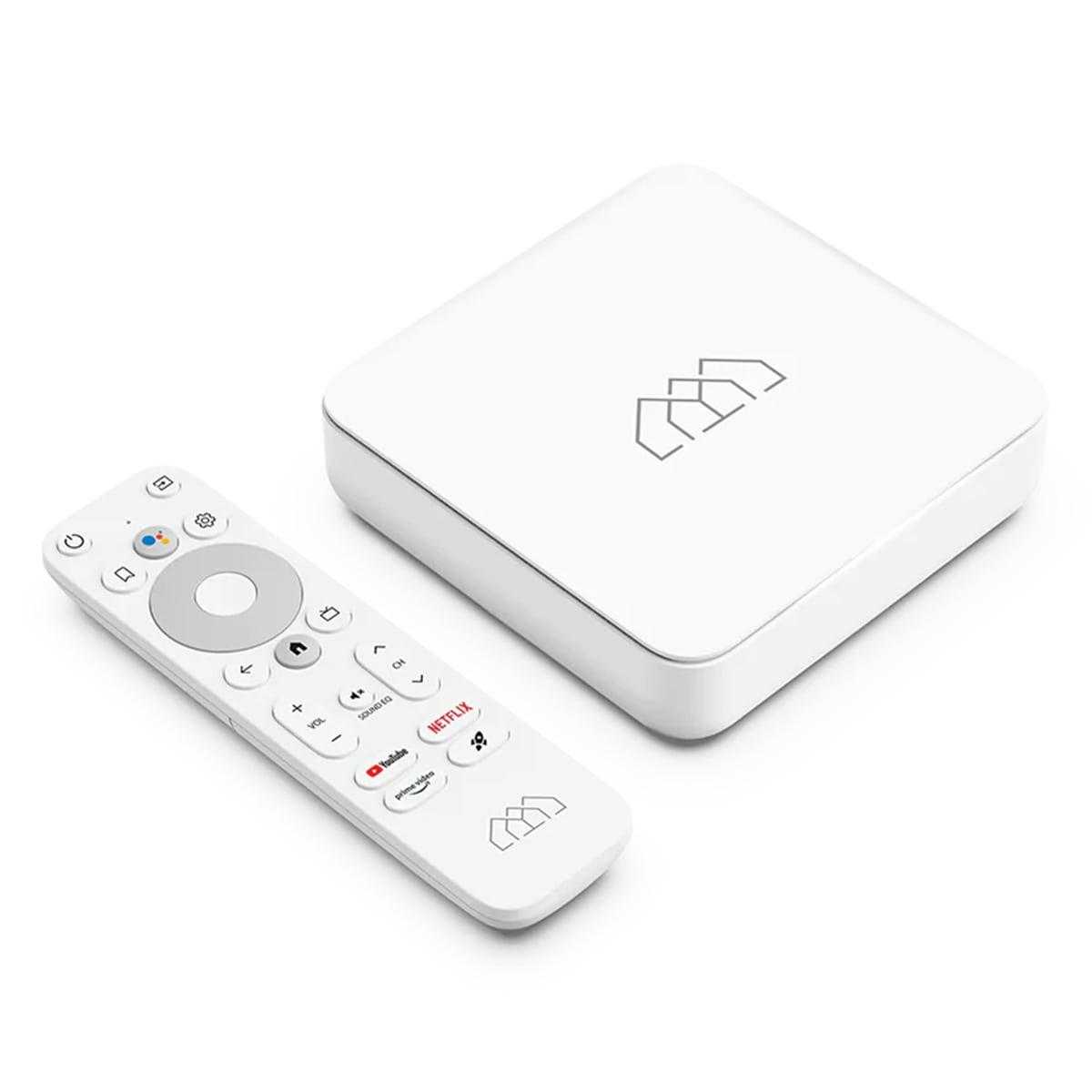 Homatics Box R Android TV Mediaplayer (4K UHD HDR 5GHz WiFi Bluetooth Sprachfernbedienung Weiß) von Homatics