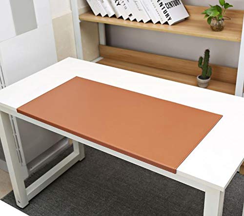 Wasserdichte Schreibtischunterlage aus Leder mit Kantenschutz für Büro/Zuhause, große Schreibtisch-Organizer-Matte für Tastatur, Laptop, Mauspad, hellbraun, 50 x 80 cm von Homay