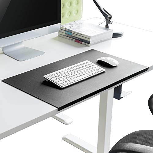 Wasserdichte Schreibtischunterlage aus Leder mit Kantenschutz für Büro/Zuhause, große Schreibtisch-Organizer-Matte für Tastatur, Laptop, Mauspad, schwarz, 50 x 80 cm von Homay
